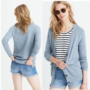 Madewell - Graduate Cardigan Sweater C3681 | Heather Bay Gray Blue | Size Small